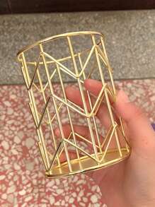 1pc Highly Attractive And Beautiful Gold-Tone Hollow Out Pen Holder