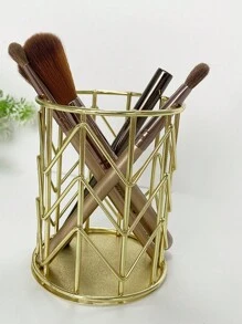 1pc Highly Attractive And Beautiful Gold-Tone Hollow Out Pen Holder