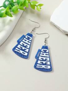 1 Pair Fashion Acrylic Horn-Shaped "CHEER" Letter Pattern Earrings - Earrings - View 9