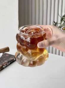 葡萄形玻璃咖啡杯无柄，个性ins风，耐热高硼硅玻璃，适用于拿铁、牛奶、果汁等饮品