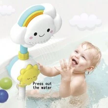 1pc Children Bathing Water Sprinkler Toy Sunflower & Rainbow & Cloud Shaped For Summer