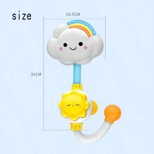1pc Children Bathing Water Sprinkler Toy Sunflower & Rainbow & Cloud Shaped For Summer