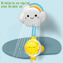 1pc Children Bathing Water Sprinkler Toy Sunflower & Rainbow & Cloud Shaped For Summer