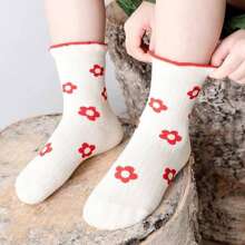 5 pares de calcetines de media caña con encaje para niños, colores surtidos, calcetines para bebés y niños pequeños, otoño e invierno