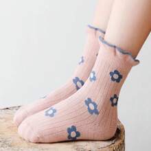 5 pares de calcetines de media caña con encaje para niños, colores surtidos, calcetines para bebés y niños pequeños, otoño e invierno