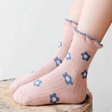 5 pares de calcetines de media caña con encaje para niños, colores surtidos, calcetines para bebés y niños pequeños, otoño e invierno