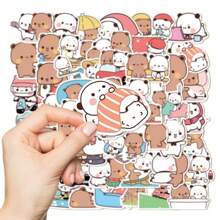 50 Piezas Lindas Pegatinas Con Diseños De Panda, Números Y Patrones De Paso A Paso Para Decorar Tu Laptop, Botella De Agua Y Celular. Son Impermeables - Multicolor - Ver 7