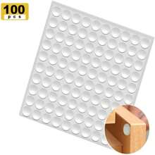 100 Piezas Amortiguadores De Goma Transparentes Con Adhesivo Propio, Almohadillas Amortiguadoras Para Reducir El Ruido De 3/8 Pulgadas De Protección Para Puertas De Gabinetes, Cajones, Piso De Madera - Hemisférico - transparente - Ver 9
