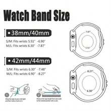 Pulseira Apple Watch Silicone Compatível Relógio 38mm/40mm/41mm 42mm/44mm/45mmS/M ou M/L