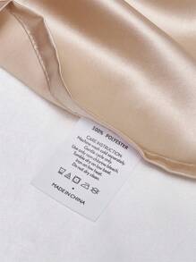 2 件卡其色緞面枕頭套,適合頭髮和皮膚,枕頭套 2 件套,豪華柔軟緞面枕套 - 卡其色 - 查看 5