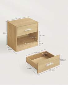 VASAGLE Nightstands - Mostaza Amarilla - Ver 4