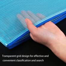 5pcs Mesh Zipper Bag Waterproof Zippered Document Holder For School & Office, Suitable For A4/A5/A6 Size, Can Be Used As Pencil Case & Storage Bag,Back To School,School Supplies - Multicolor - View 2