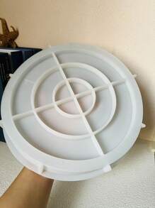 1 件大号圆形水泥托盘模具 DIY 家居储物托盘水磨石硅胶模具北欧风格混凝土花盆底座石膏托盘树脂模具 - XL-mold - 查看 6