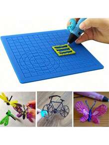 Set custodia protettiva per penna 3D, tappetino in silicone di alta qualità con modello di base per strumento di disegno penna 3D