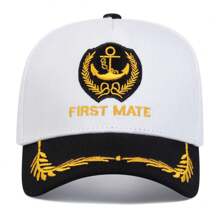 1pc Couples CAPTAIN/FIRST MATE Embroidered Adjustable Baseball Cap, Outdoor Casual Hat, Valentine's Day Gift - Multicolor - View 6