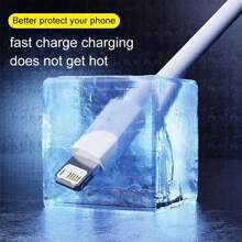 3.3ft/100cm Type C High-Efficiency Data Transfer 12W Fast Charging Data Cable Compatible With IPhone 14 Pro Max/14 Pro/14 Plus/14/13/12/11/XS/XR/8/7/6, IPad, Airpods Series - White - View 4