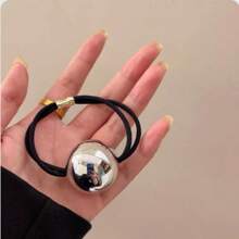 1 pieza Lazo de pelo con cuentas simple y elegante para mujeres, lazo de pelo elástico con un tacto de alta gama, sostenedor de coleta durable, lazos de pelo de calle, sostenedores de coleta, ligas de pelo, bandas de goma para el cabello, scrunchies, cuerda para el cabello