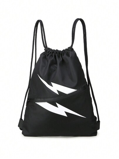 Drawstring Backpack Sports Gym Bag, Waterproof Men Black Backpack, Large Size Dry Wet Separation Bag With Two Zipper Pockets And Water Bottle Mesh Pockets Hold Football And Shoe Compartment For Swimming Outdoor Rucksack Hiking Gifts Student Large Capacity Casual Backpack Bag Gifts Travel Essentials Bag Camping Bags Back To School Beach Bag Laptop Case The Sporty Life Summer Summer Bag Spring Break Vacation Black Bag Pack Backpacks Travel Must Haves Large Bag