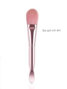 2pcs Facial Mask Brush Dual Head Silicone And Soft Hair Skin Care Brush Mud Film Brush With Spoon Beauty Products Facial Brush Tool Mask Knife Double Head Silicone Mask Brush Mud Film Apply Face Homemade Soft Film Tool Special Brush - Multicolor - View 6