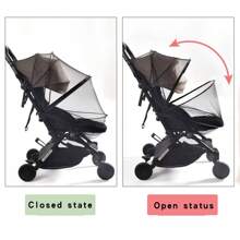 Baby Stroller Mosquito Net, Universal Infant Pushchair Full Cover Anti-Mosquito, Foldable Sunshade Mesh Canopy - Black - View 6