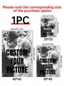 1 pieza Impresión personalizada de foto en lienzo, arte de pared, tu foto en arte de pared de lienzo, con marco opcional, Vida lenta de verano, Arte de pared personalizado, Vintage, Calendario festivo - Multicolor - Ver 3