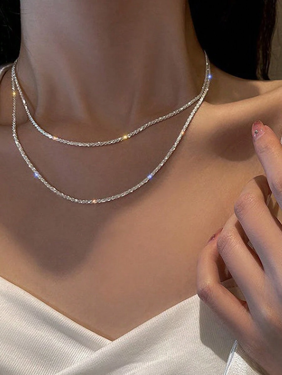 1條高端閃亮星空設計女士項鍊,適合日常佩戴或作為禮物 - 項鍊 - 查看 1