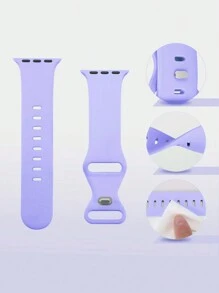 二合一表带和表壳套装，紫色柔软舒适硅胶运动表带，超薄钢化玻璃屏幕保护膜，兼容 Series Ultra/SE/11/10/9/8/7/6/5/4/3/2/1，兼容 表带 38/40/41/42/44/45/46/49 毫米 - 紫色 - 查看 3