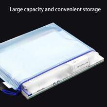 5pcs Mesh Zipper Bag Waterproof Zippered Document Holder For School & Office, Suitable For A4/A5/A6 Size, Can Be Used As Pencil Case & Storage Bag,Back To School,School Supplies - Multicolor - View 3