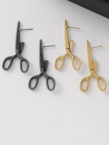 1 Pair Retro Scissor Shaped Creative And Personalized Holiday Gift Earrings - Earrings - View 3
