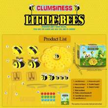 Juego de mesa para 2-4 jugadores "Abejas Hambrientas" - Juego interactivo de comer estilo Pacman, recolección y regalo festivo - color - Ver 6