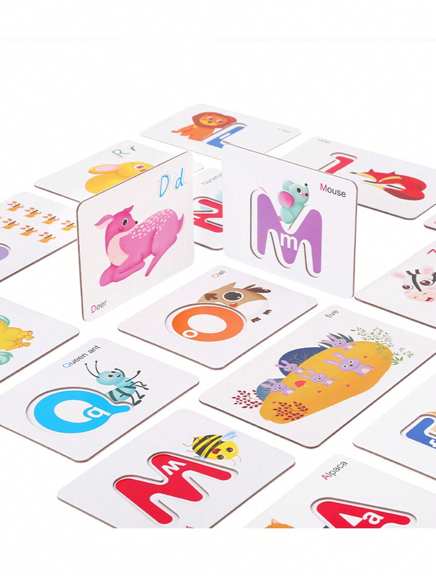 Montessori toys abc flashcards wooden alphabet matching puzzle games