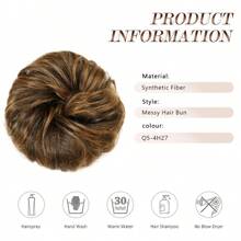 Mahogany color Bun Hair Piece Tousled Updos Curly Wavy Hair Buns Hair Piece for Women and Girls Messy Hair Bun Scrunchie Extensions for Daily Wear