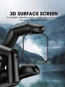 4 bucăți de protecție pentru ecran pentru Apple Watch, potrivite pentru noul Apple Watch Series 10, 38/40/41/42/45/49mm Film moale curbat anti-explozie cu acoperire completă, margine neagră din fibră de carbon