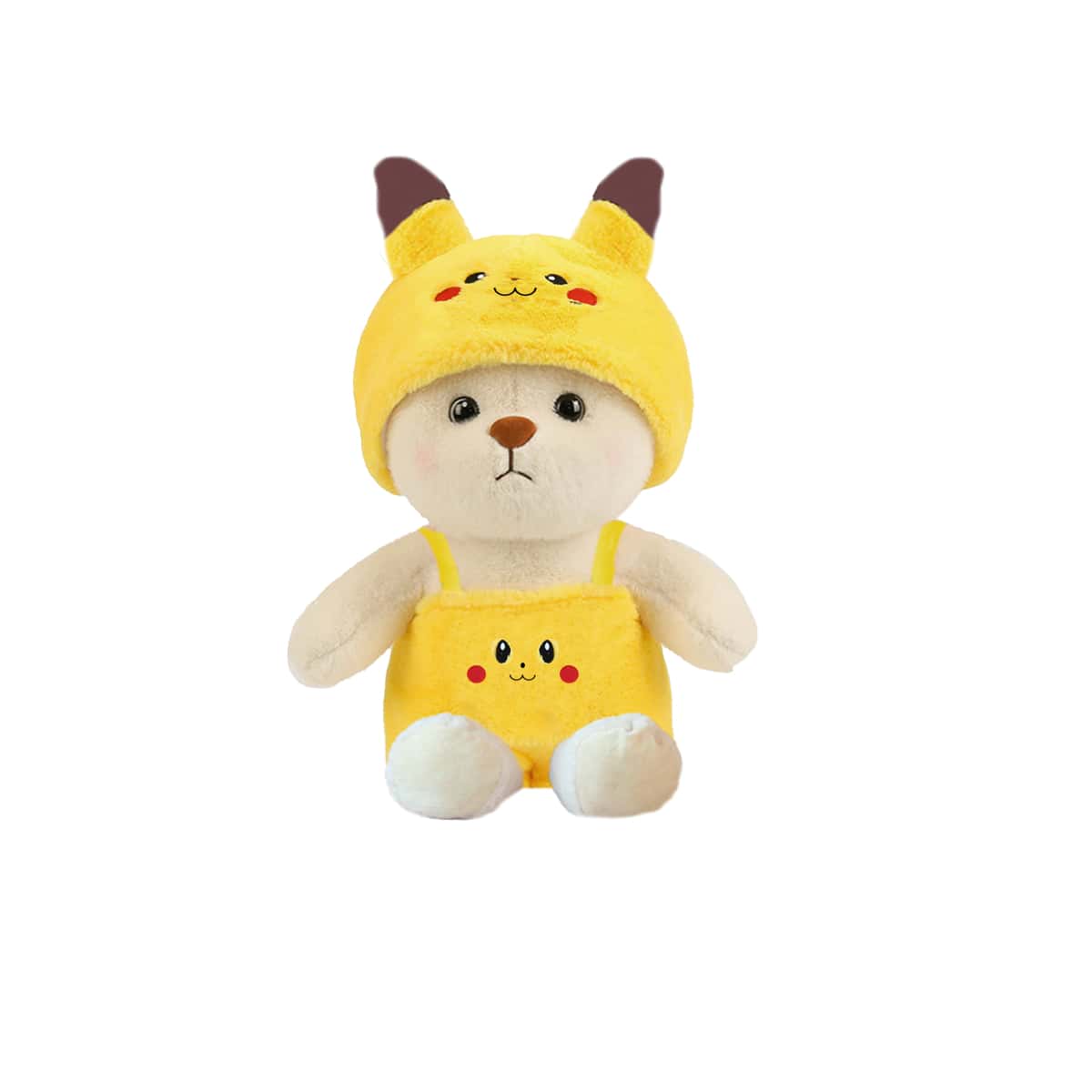 Peluche Suave Osito Vestido Pijama 30cm Personajes Caricatura Favorita Divertido Regalo - Albaricoque - Ver 1