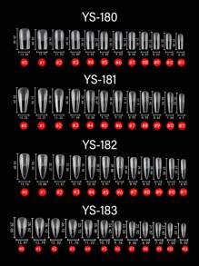 96 件/盒 穿戴式假指甲,有 4 種指甲形狀：半霧面、隱形、加長、全覆蓋,長方形、杏仁形、水滴形、芭蕾形。即時,無需剪切或歸檔。 - 無色 - 查看 5