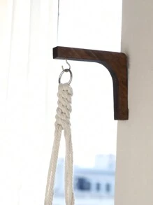 1pc/2pcs Wooden Hanging Plant Hooks Plant Wall Hanger Wooden Plants Wall Hooks Plant Hooks Wall Mounted Plant Hanger Hook Indoor And Outdoor Hanging Brackets For Planters, Lanterns, Bird Feeders,Home Decor ,Room Decor,Wall Decor Gifts Birthday Graduation