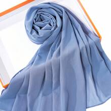 1pc Solid Soft Chiffon Scarf For Daily Casual Life Women Hijab - Multicolor - View 15