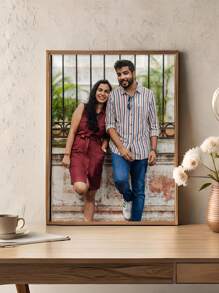 1 pieza Impresión personalizada de foto en lienzo, arte de pared, tu foto en arte de pared de lienzo, con marco opcional, Vida lenta de verano, Arte de pared personalizado, Vintage, Calendario festivo - Multicolor - Ver 9