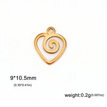 5pcs/Set Stainless Steel Heart Shaped Pendant For Necklace, Earrings, Hat, Brooch Making, Valentine's Day Gifts Diy Crafts