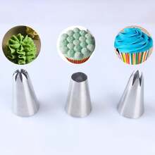 6pcs Vintage Cake Decorating Tips Stainless Steel Baking Tool For Butter Cream Frosting And Other Uses - Silver - View 3