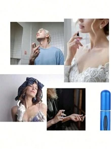 10 Piezas Atomizador Perfume Recargable, 5ml Mini Portátil para Viajes, Botellas Vacías con Ventana, Atomizador de Fragancia de Viaje Rellenable, Atomizador para Viajes, Salidas, Bolsos - Beis - Ver 4