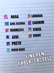 Faber-Castell Fine Faber Castell, Caneta Ponta Porosa Ponta Fina 0.4mm - Verde água - Visão 2