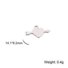5pcs/Set Stainless Steel Heart Shaped Pendant For Necklace, Earrings, Hat, Brooch Making, Valentine's Day Gifts Diy Crafts