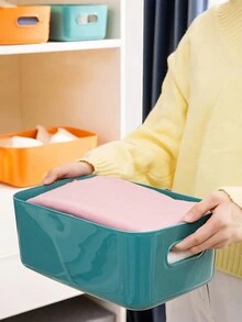 Plastic Storage Bins,Versatile Kitchen Pantry Organization And Storage,All-In-One Lidded Plastic Storage Bins Set White Desk Basket Box Drawer Organizer Kitchen Container With Handles Removable Lids Decorative Clothes Laundry Closet Cabinet Shelf Cube - Multicolor - View 3