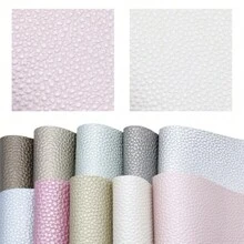 10片/套 7.87x12.99英寸珠光仿皮片，金属质感，合成皮革材质，20*33厘米，适用于DIY蝴蝶结耳环 - 彩色 - 查看 5