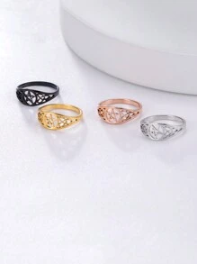 1pc Stainless Steel Vintage Pentagram Ring, Unisex Fashionable Hiphop Amulet Finger Ring, Couple/Holiday Gift