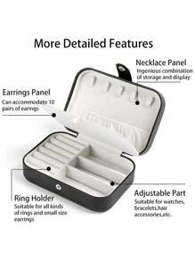 1个首饰盒 女士首饰收纳盒 展示盒 玫瑰金 姓名首字母 A 到 Z 图案 旅行大容量首饰盒 奢华 PU 皮革首饰盒 多隔层分类盒 多功能翻盖防水收纳盒 珠宝商礼物 女士首饰收纳盒 妈妈化妆包 化妆包 化妆品收纳盒 化妆品整理盒 化妆品收纳盒 - 黑色 - 查看 4