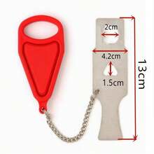 1個旅行便攜式防盜門挡門器,安全門鎖扣