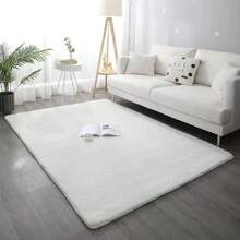仿兔毛地毯,適用於客廳咖啡桌墊,臥室塔塔米窗戶墊,毛絨防滑隔音 - 米色 - 查看 4