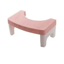 Adult Foldable Toilet Stool, Heavy Duty Portable Squatting Foot Stool Made Of Plastic, Equipped With Space For Air Freshener, Slip-Resistant Bathroom Toilet Assist Step Stool - White - View 3